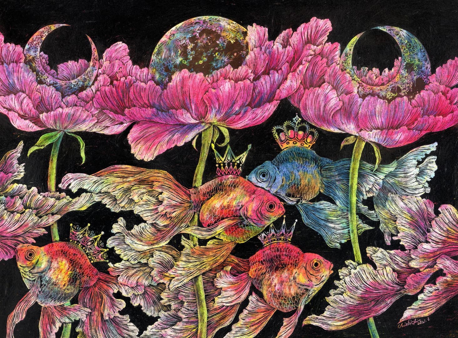 Chiaki Akada作品「The Night Blooms」